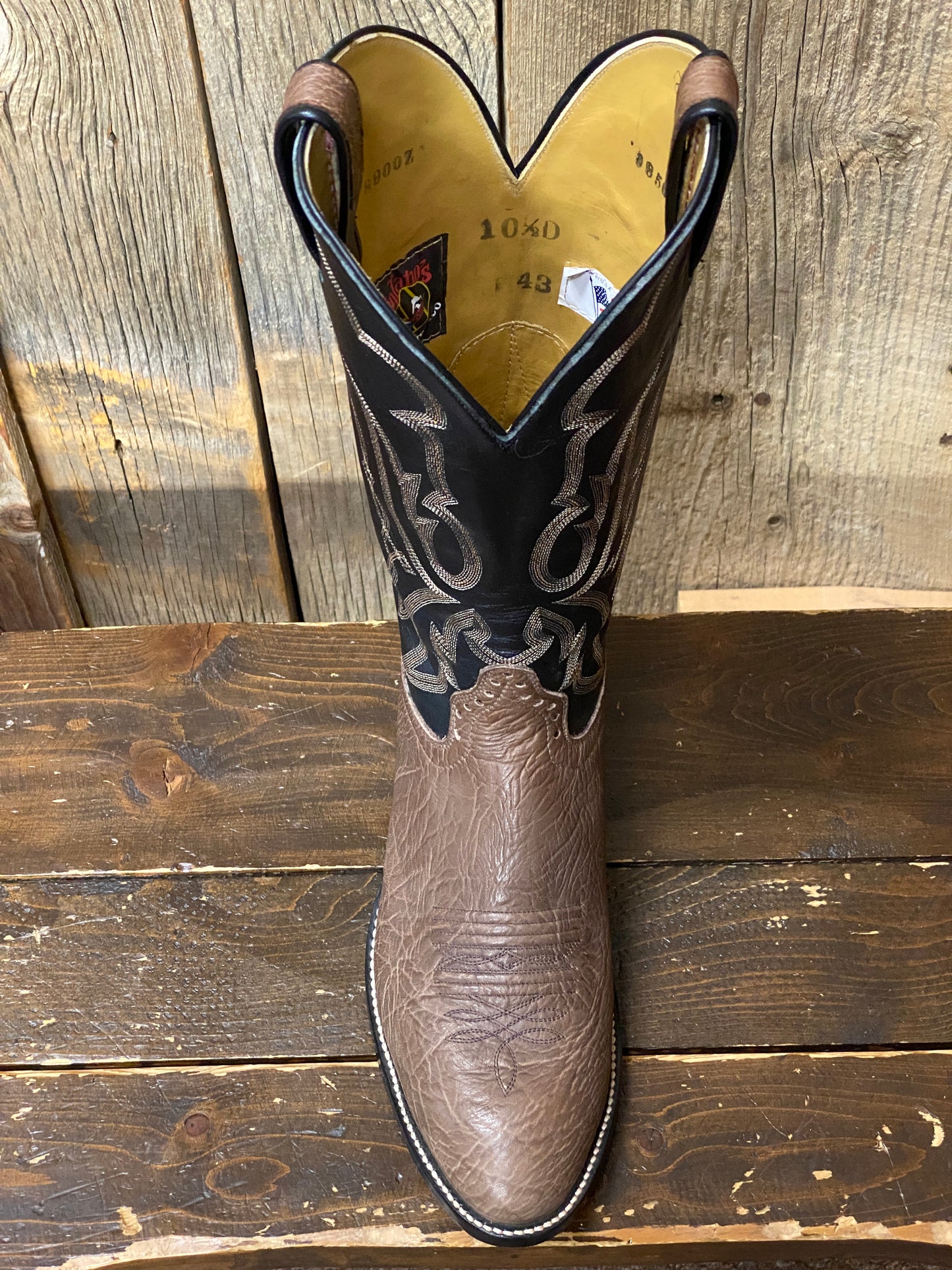 Honcho Solano® Oily Taurus Full Grain Leather Cowboy Boots