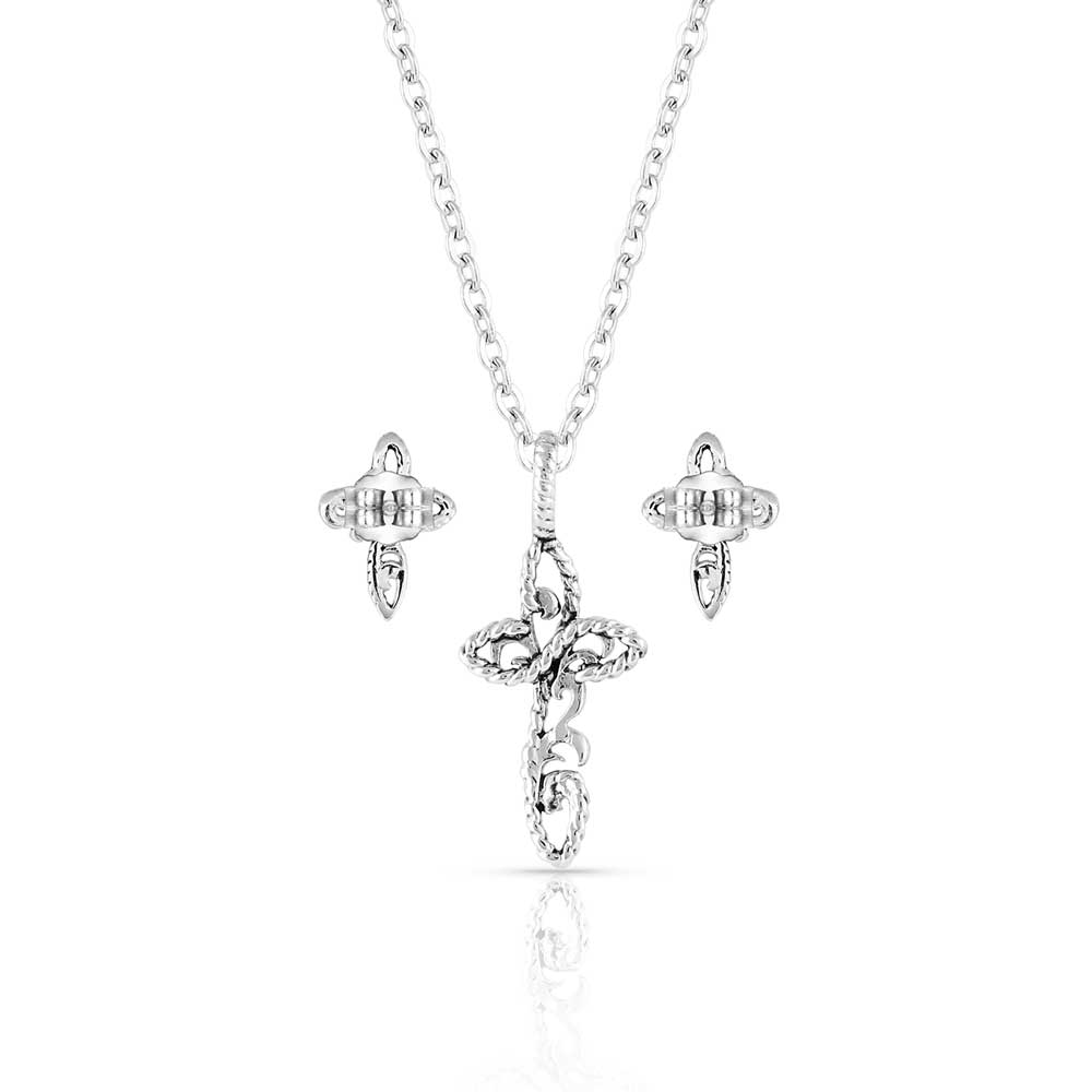 Montana Silversmiths® Women's Hold Steady Faith Cross Jewelry Set