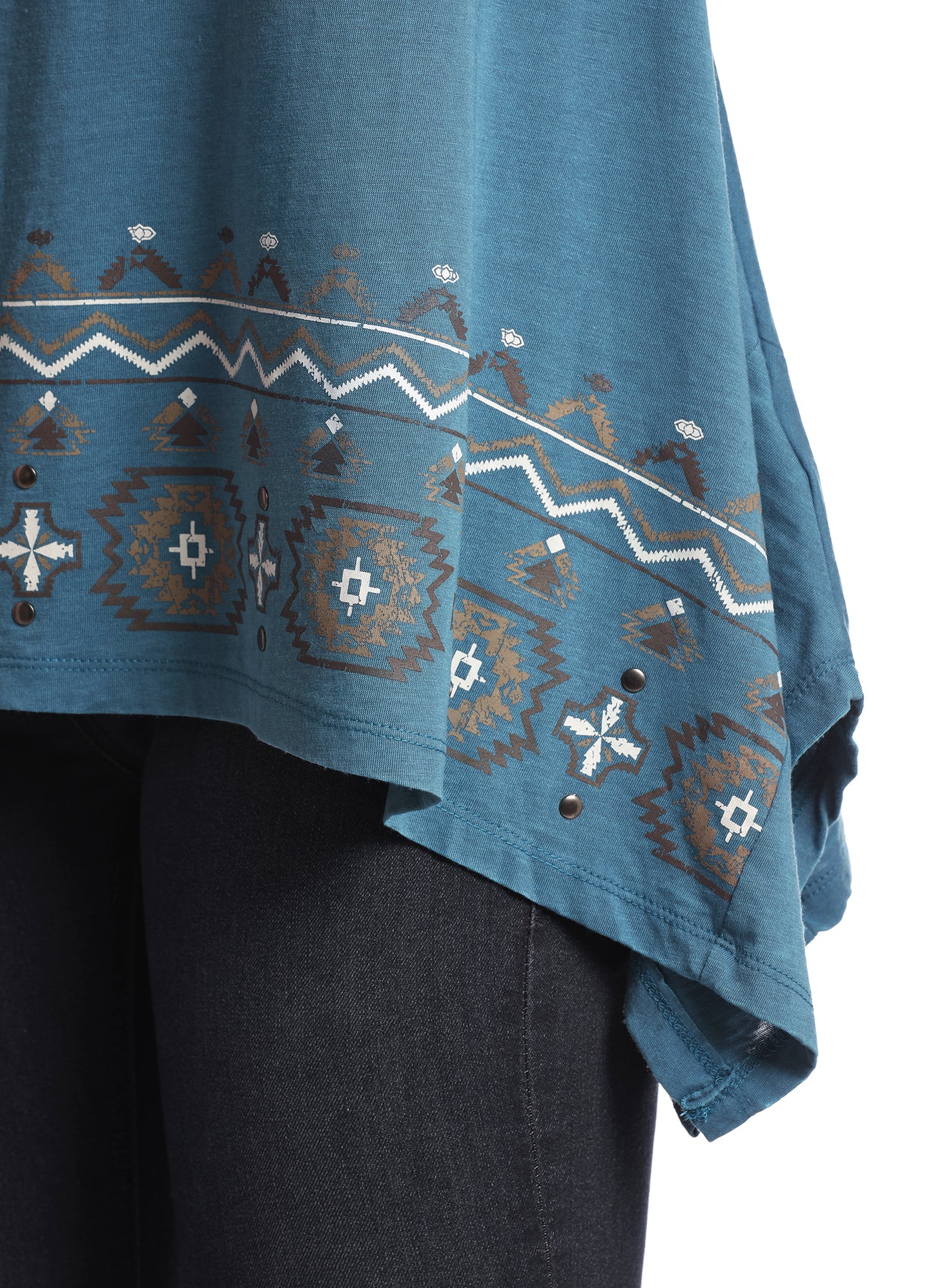 Panhandle Slim® Women's Marine Aztec Print Long Sleeve Western Blouse