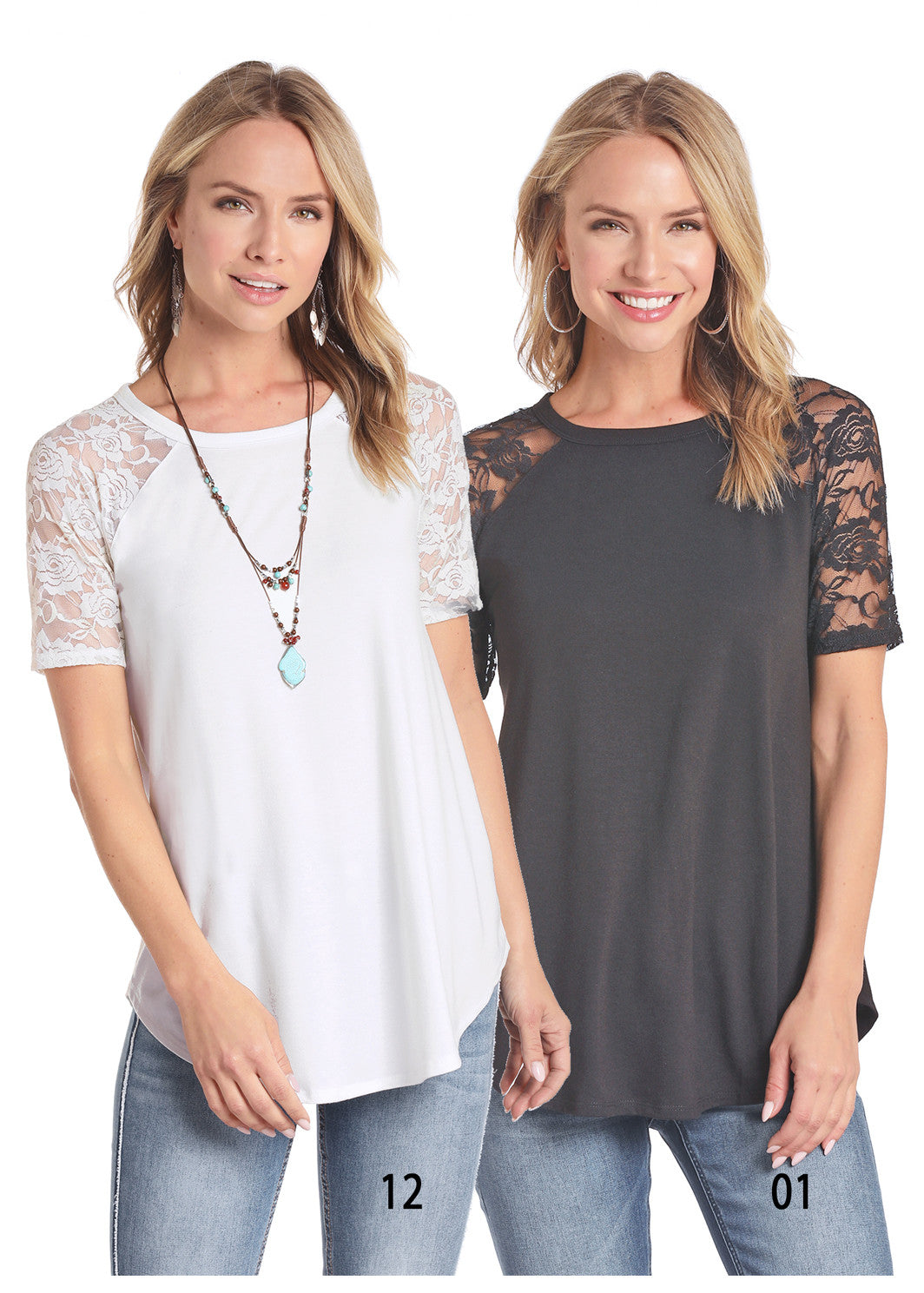 Panhandle Slim® Women's Laced Shoulders Half Sleeve Western Shirt