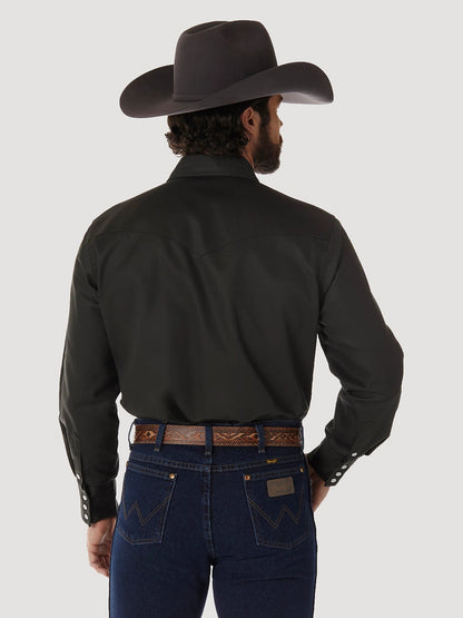 Wrangler All Terrain Gear van Cowboy Cut Western Snap Werkshirt met lange mouwen voor heren, gewassen afwerking, Steengewassen, L Wrangler All Terrain Gear van Cowboy Cut Western Snap Werkshirt met lange mouwen voor heren, gewassen afwerking, Steengewassen, L