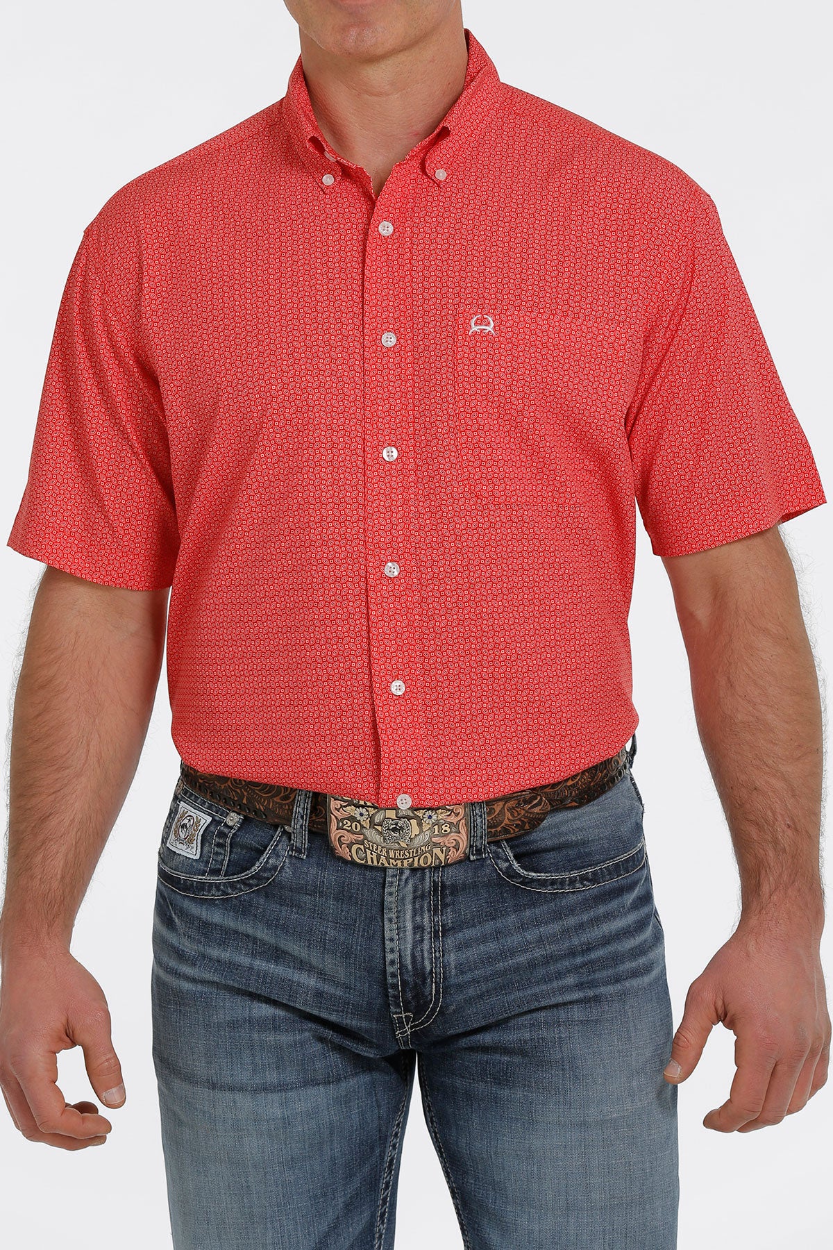 Cinch® Men's ARENAFLEX Short Sleeve Button Front Western Shirt