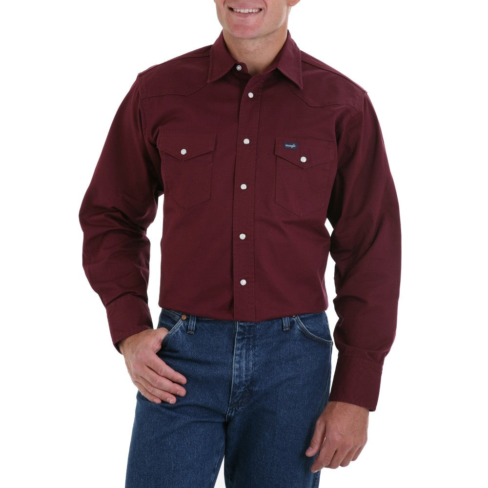 Wrangler® Men's Cowboy Cut® Twill Long Sleeve Snap Front Western Work Shirt
