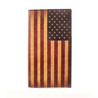 Nocona® Men's Vintage American Flag Leather Rodeo Wallet