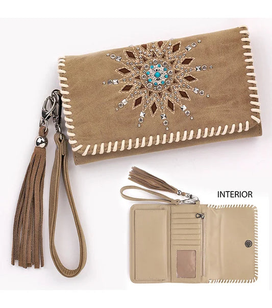 M&F Western® Women's Starburst Fringe Clutch Wallet