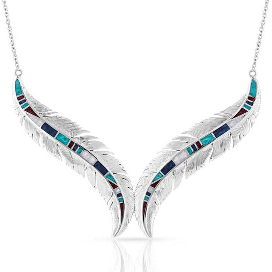 Montana Silversmiths® Women's Breaking Trail Feather Necklace