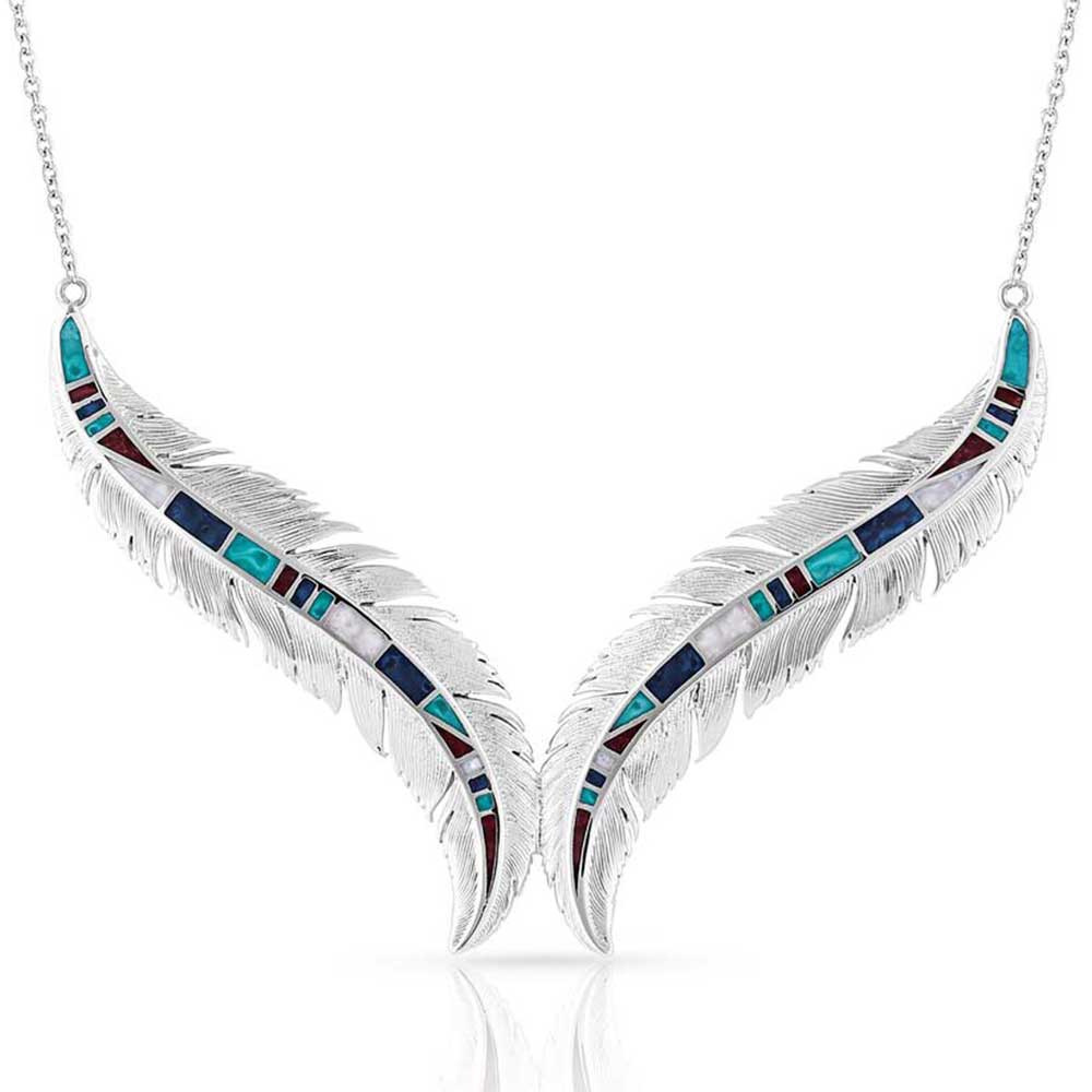 Montana Silversmiths® Women's Breaking Trail Feather Necklace