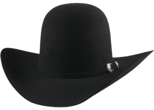 Serratelli® 8X Open Norteño Felt Cowboy Hat - Black / Platinum