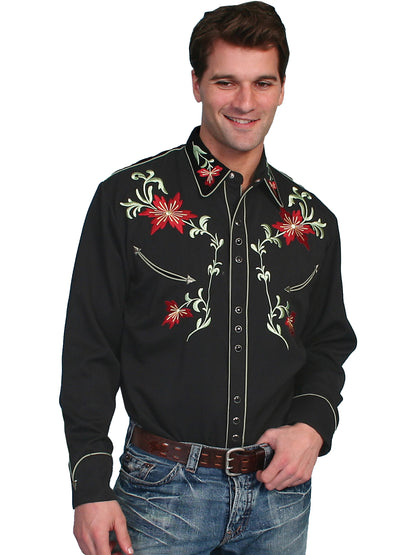 Scully® Men's Jericho Long Sleeve Snap Front Retro Western Shirt