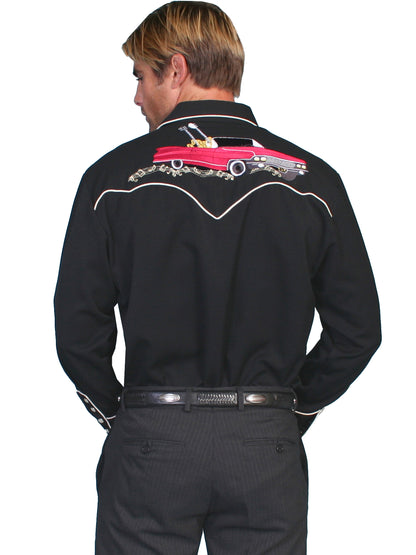 Scully® Men's Rock N Roll Long Sleeve Snap Front Retro Western Shirt