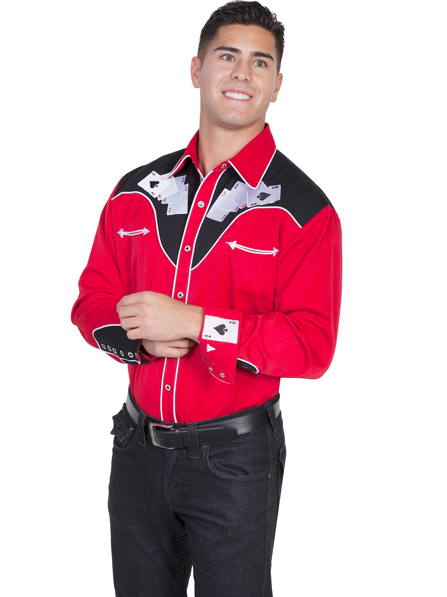 Scully® Men's Hold 'Em Long Sleeve Snap Front Retro Western Shirt