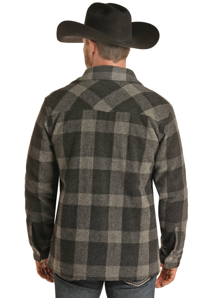 Panhandle Slim® Men's Wool Plaid Snap Front Commander Jacket