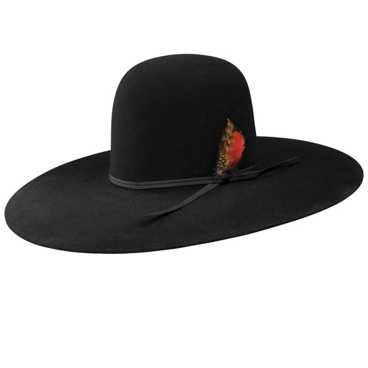 Resistol® 7X Chute 5 5 Inch Brim Felt Cowboy Hat - Black / Silver Belly / Chocolate
