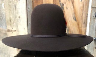 Resistol® 7X Chute 5 5 Inch Brim Felt Cowboy Hat - Black / Silver Belly / Chocolate