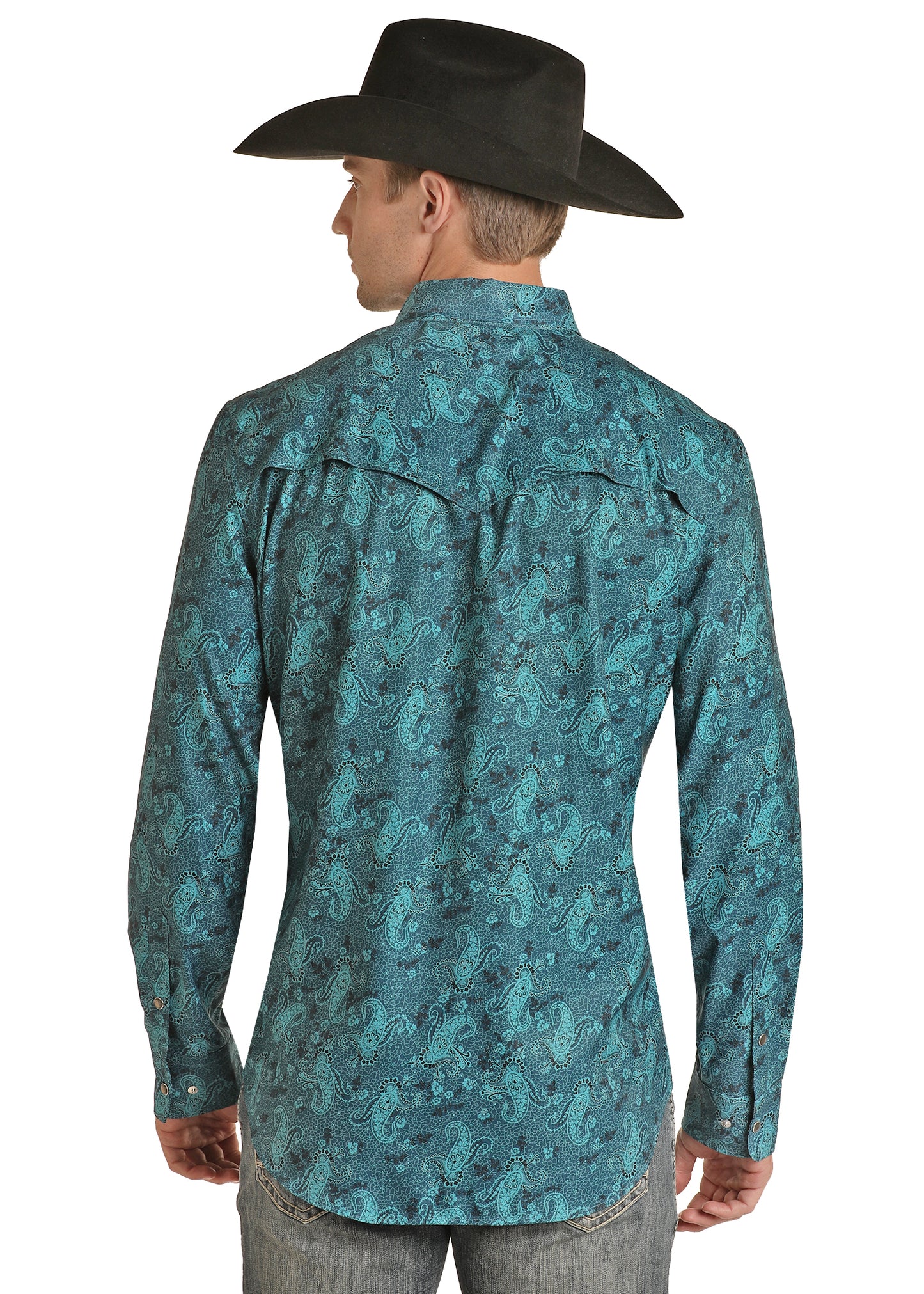 Panhandle Slim® Men's Rock & Roll Paisley Long Sleeve Snap Front Western Shirt