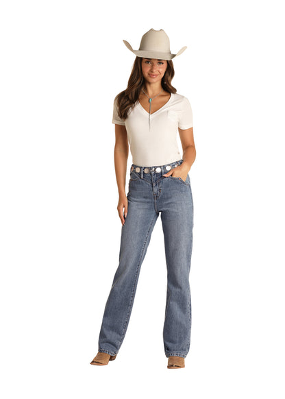 Panhandle Slim® Women's Rock N Roll High Rise Boot Cut Denim Jeans