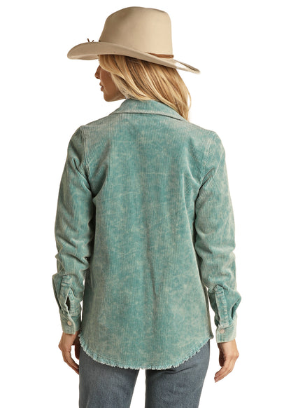 Panhandle Slim® Women's Corduroy Long Sleeve Snap Front Western Shirt