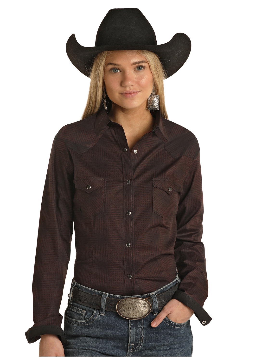 Panhandle Slim® Women's Ombre Long Sleeve Snap Fron Western Shirt
