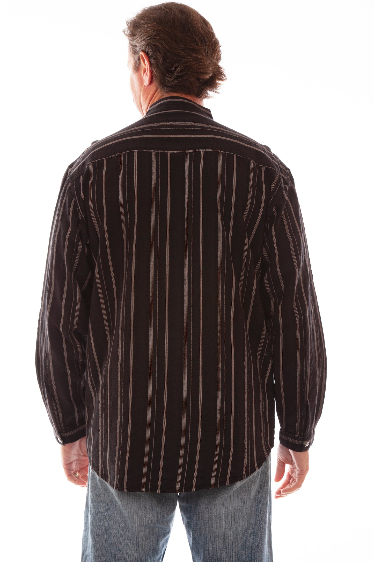 Scully® Men's Rangewear Dobby Stripe Long Sleeve Button Front Old West Shirt