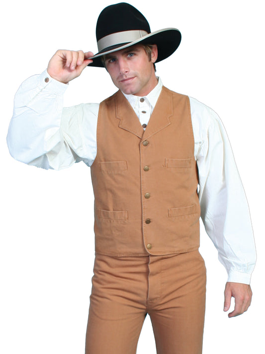 Scully® Men's Rangewear Button Front Canvas Western Vest
