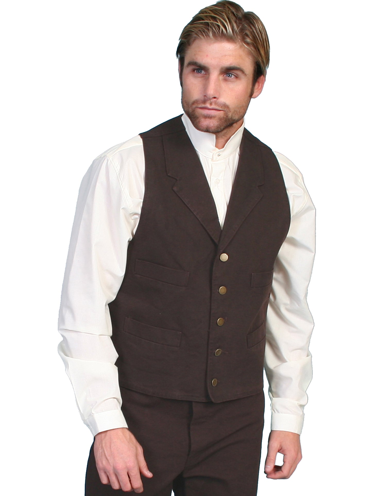 Scully® Men's Rangewear Button Front Canvas Western Vest