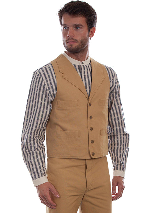 Scully® Men's Rangewear Button Front Canvas Western Vest