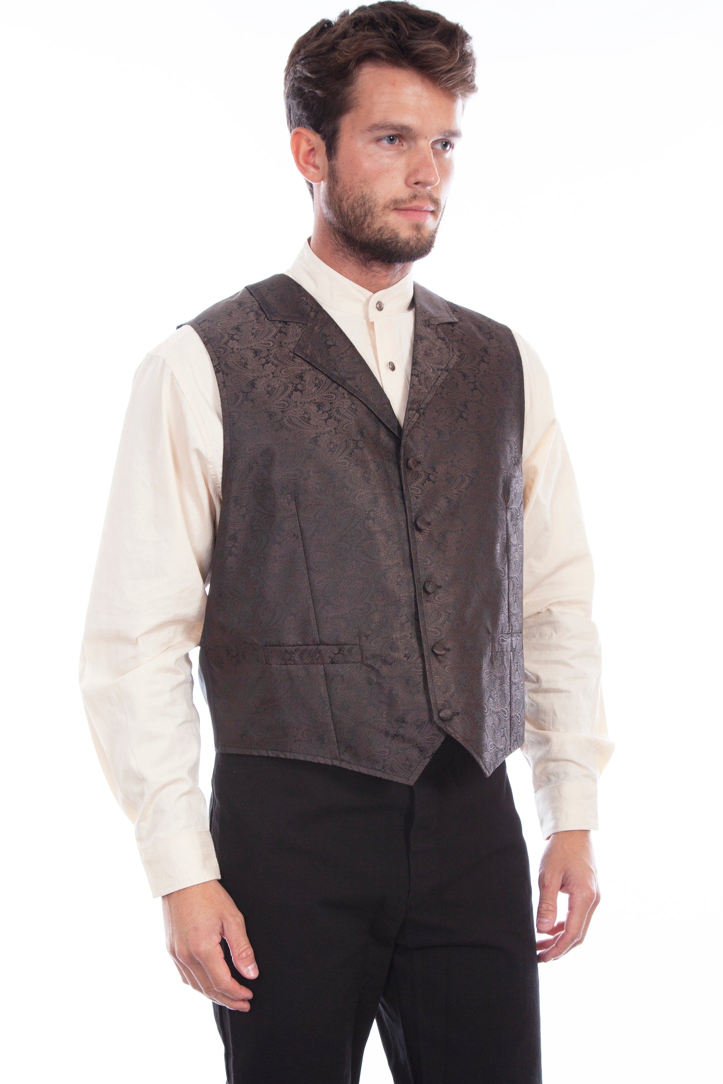 Scully® Men's Rangewear Paisley Button Front Western Vest