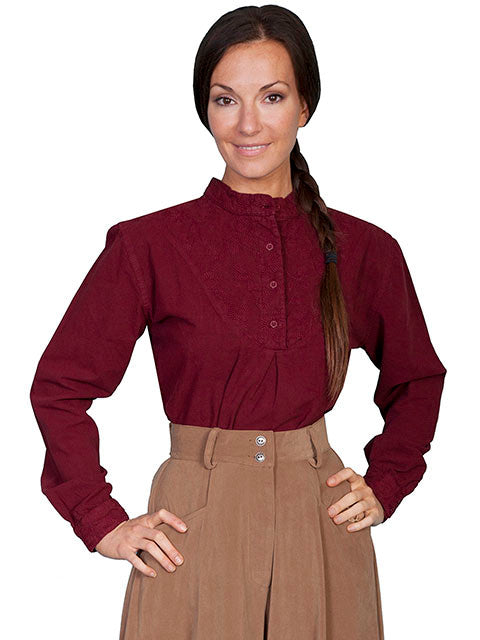 Scully Women's Embroidered Bib Old West Shirt