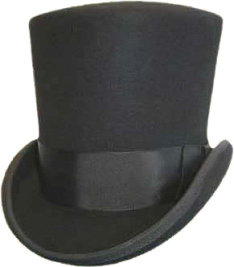 Scala Top Hat Vintage Felt Hat - Black / Grey