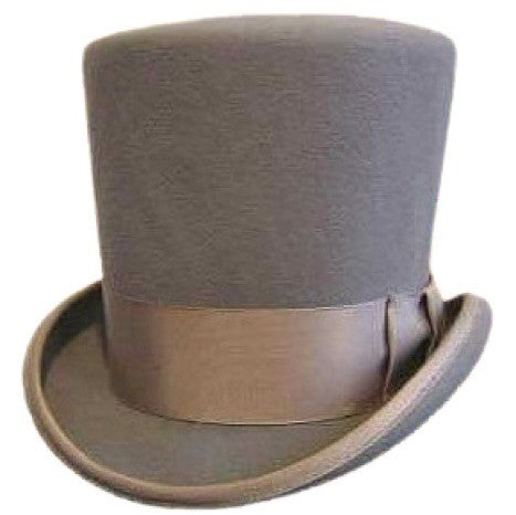 Scala Top Hat Vintage Felt Hat - Black / Grey