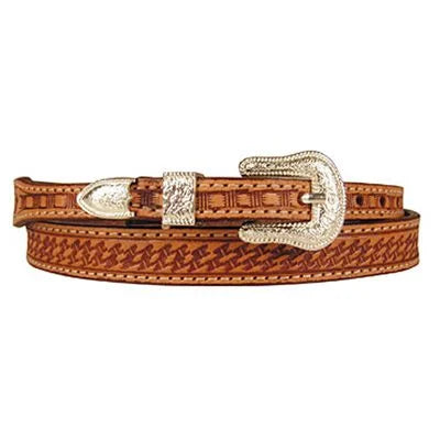 Double S® Full Grain Tooled Leather With Buckle Hat Band
